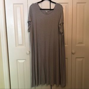 Black and White Striped Dress